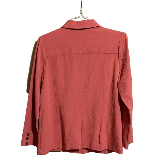 Fall Jacket Appleseeds Women's Blazer Button Front Pockets Size PM Petite M NEW - Picture 3 of 6